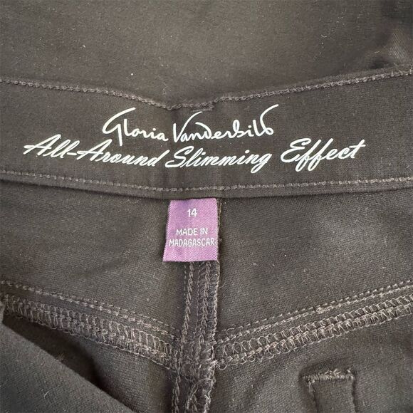 Gloria Vanderbilt All-Around Slimming Amanda Black Pants Size 14 - Picture 4 of 8